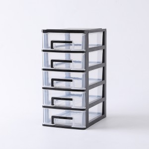 Transparent drawer multilayer storage plastic box