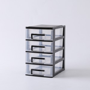 Transparent drawer multilayer storage plastic box