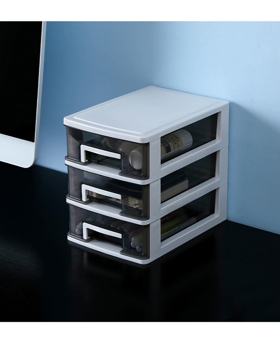 Transparent drawer multilayer storage plastic box  (13)