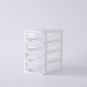 Transparent drawer multilayer storage plastic box