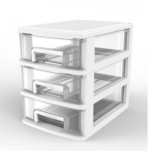 Transparent drawer multilayer storage plastic box