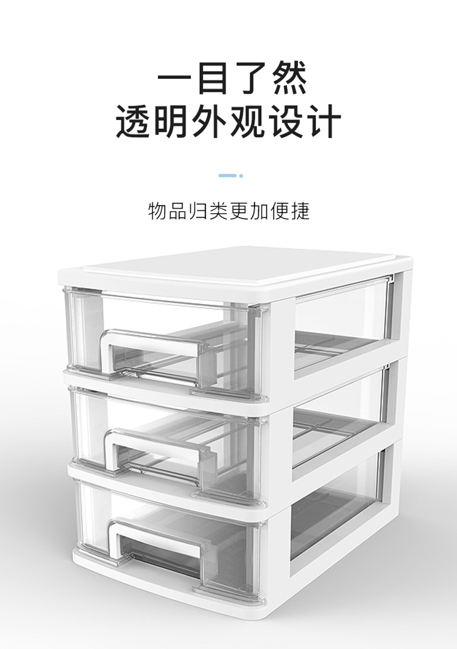 Transparent drawer multilayer storage plastic box  (5)