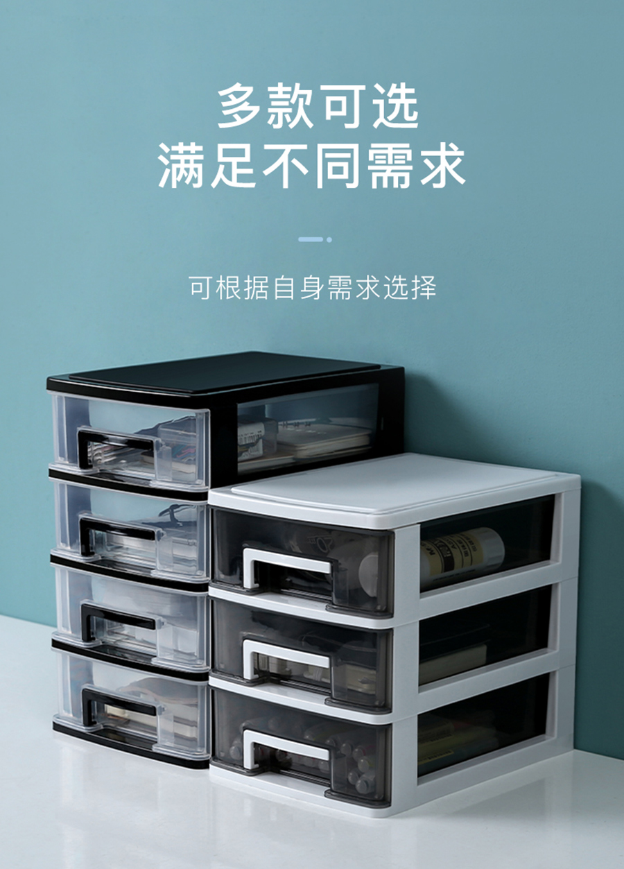 Transparent drawer multilayer storage plastic box  (9)
