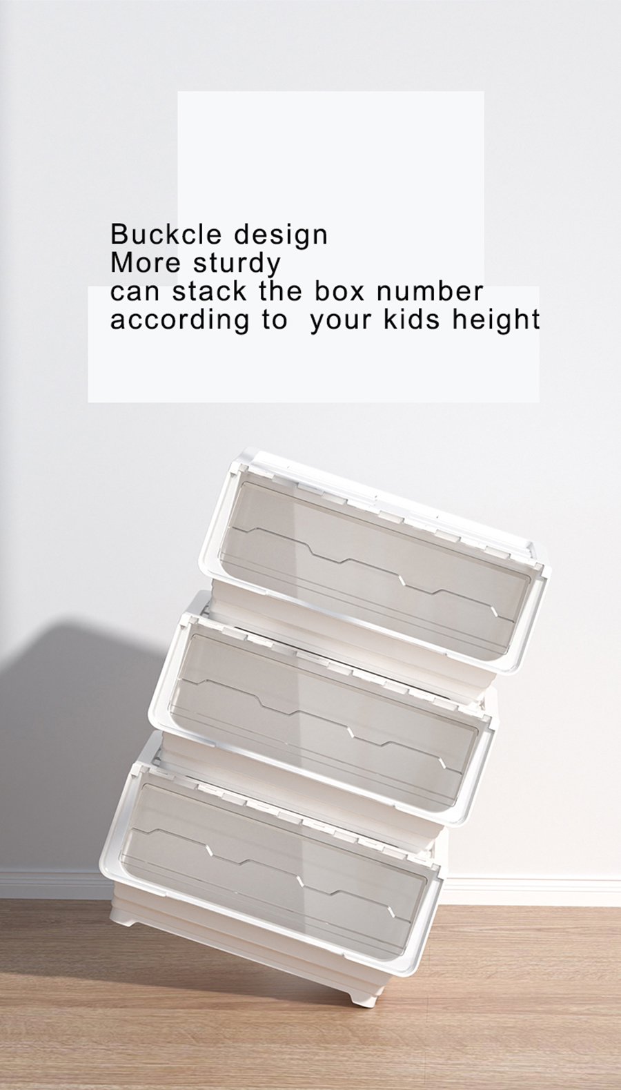 folding stackable convenient storage plastic box (8)
