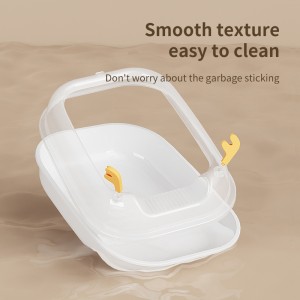 Semi closed deer design cat litter basin