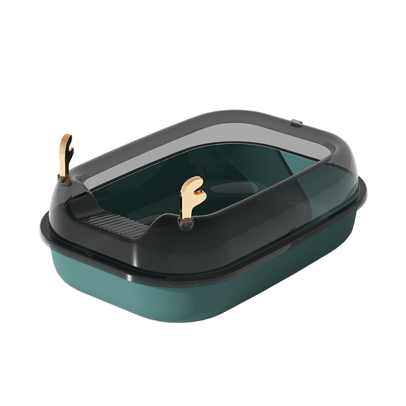 Semi closed deer design cat litter basin